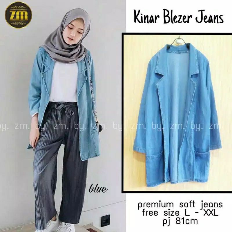 Kinar Blezer Jeans by ZM | Blazer Outer Murah