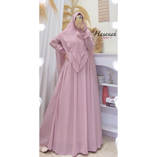 ORIGINAL Gamis syari hasanah gamis jumbo & standar bahan premium gamis umroh KEKINIAN