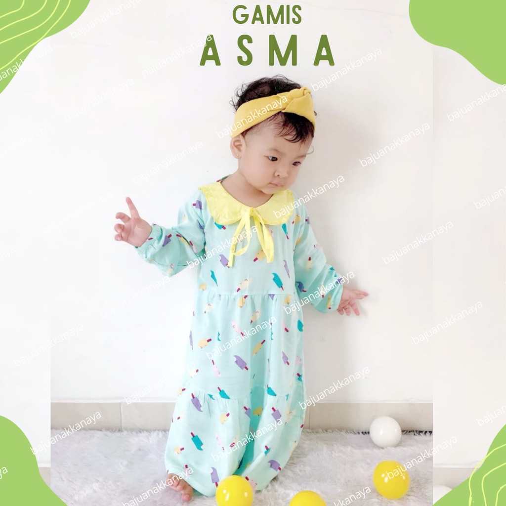 6-18 BLN GAMIS BAYI ASMA GAMIS ANAK RAYON by Little Koda (SNI)