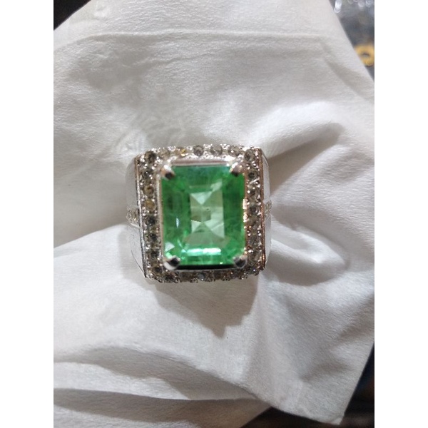 cincin permata batu jambrut catam natural