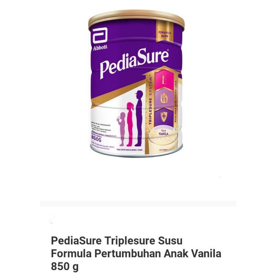 

pediasure vanilla/madu 10 x 850 gr