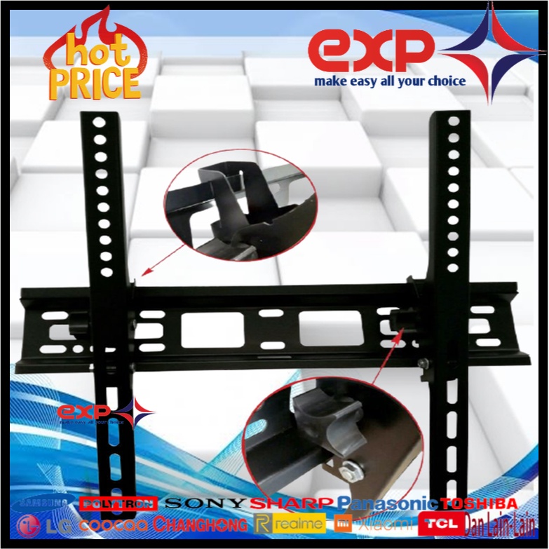 Garansi cocok!!! Bracket TV universal 42&quot; s/d 55&quot; Waterpas adjustable position-14