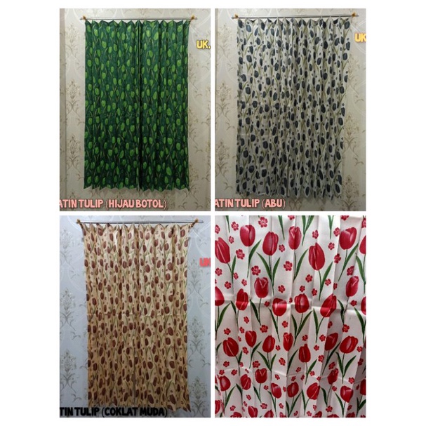 Gorden Kawat Plisket Satin Tulip
