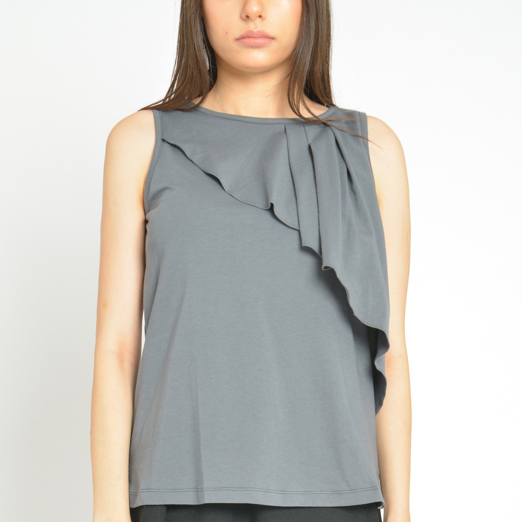 XSML Wanita Dior Blouse Atasan Tanpa Lengan - Extra Sale