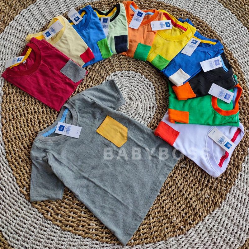 Kaos Anak Cowok Cewek Kaos Polos Saku