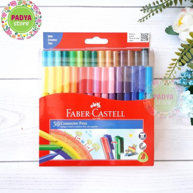 

(BISA COD) Spidol Warna Faber Castell Connector Pen 30 warna BERMUTU Kode 265