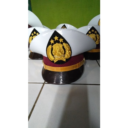 topi Pet PAMA LANTAS - topi pet polisi polri - Topi Pet Lantas Perwira Pet PAMA