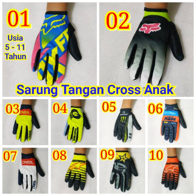 satu stel pakaian cross trail anak sepatu cros