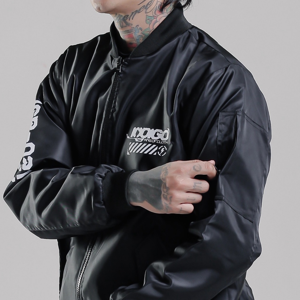 Jaket Bomber Pria Distro Indigo Terbaru 2022/ Jaket Parasut Cowok Keren Dan Bahan Tahan Air