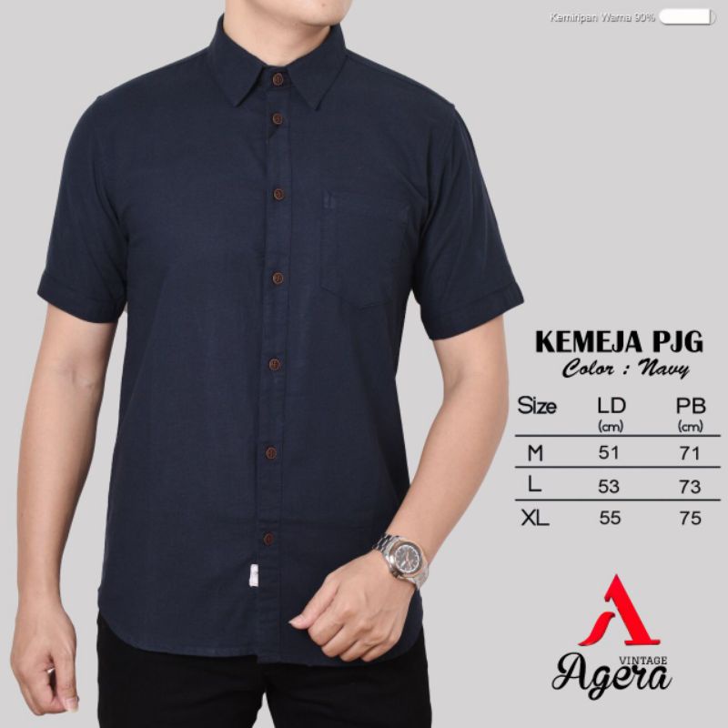 BAJU KEMEJA KERJA KERAH CASUAL FORMAL PRIA LENGAN PENDEK ORIGINAL TERBARU AGERA