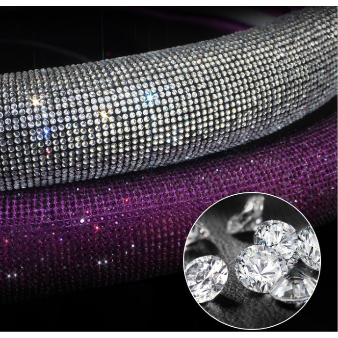 Sarung Cover Stir Setir Mobil FULL DIAMOND BLING BLING BLUDRU 4 WARNA Premium