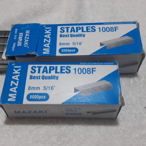 

isi stapler gun 8mm 5/16inch tripleks kayu Gun Tacker Tembak Alat Klip