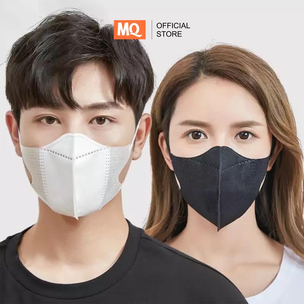 MQ Masker Korea Duckbill 3ply Disposable Face Mask Sekali Pakai isi 50pcs warna Putih  Ada Garis