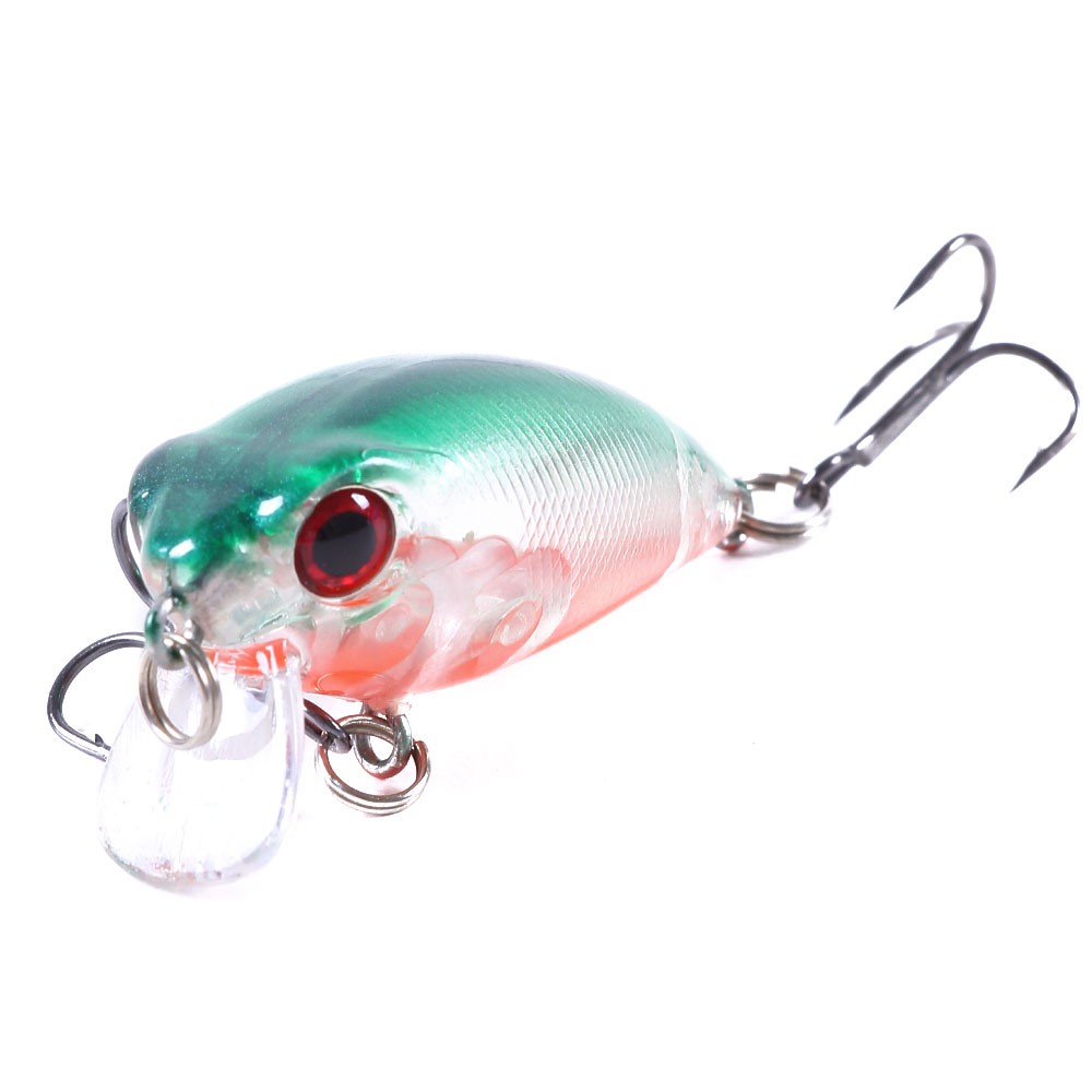 HENGJIA 6Pcs Mini Crankbait Umpan Pancing 4cm/3.5g Swimbait Fishing Lure Minnow Ikan Bass Bait Kail