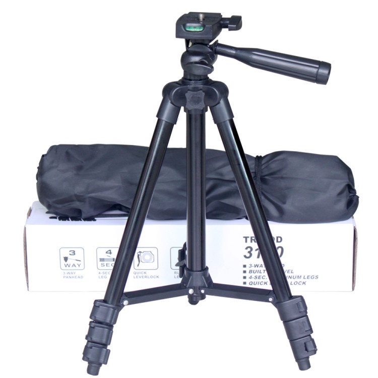 Tripod 3120 Hitam Black Tinggi 1 Meter Gratis Holder DSLR Kamera Handphone dll Termurah