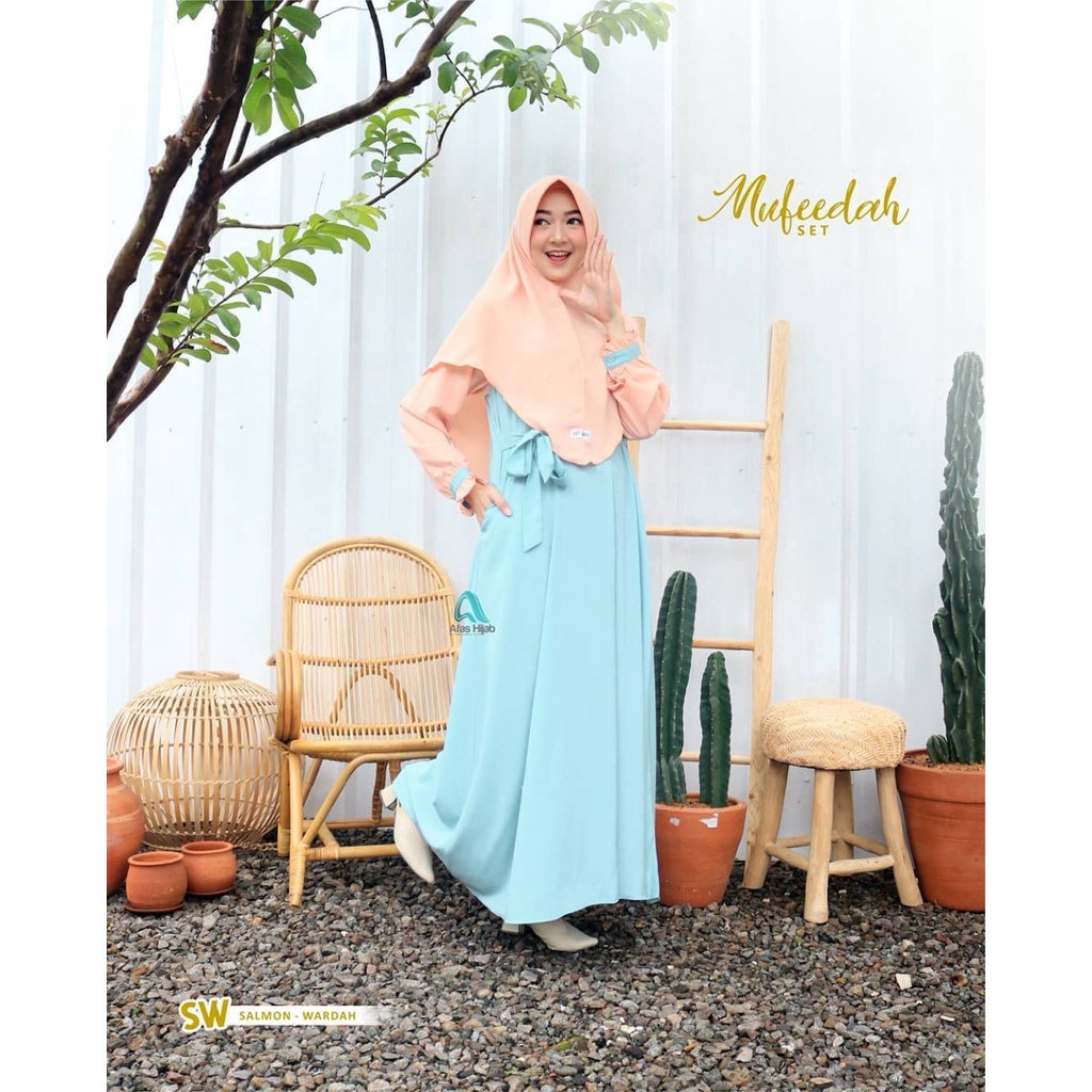 AFAS HIJAB | Mufeedah Dress Only - Baju gamis Mufeedh dari Afas Hijab - Gamis Premium - Gamis Lebara