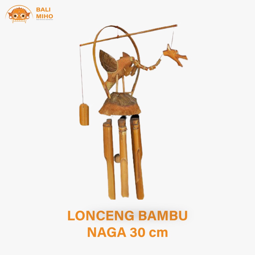Lonceng Angin Bambu Motif Naga - Gantungan Bambu - Genta Angin Bambu Unik - Lonceng Bambu Naga - Lon