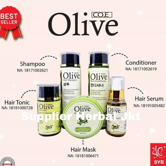 [COD] 5in1 Paket Pemanjang Rambut Shampo+Kondisioner+Tonic+Masker+Serum Ampuh 2 Minggu | SYB Olive