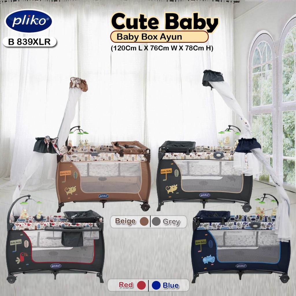 Box Bayi Pliko B 839 XLR Cute Baby / Ranjang Baby Box / Tempat Tidur Pliko / Ranjang anak