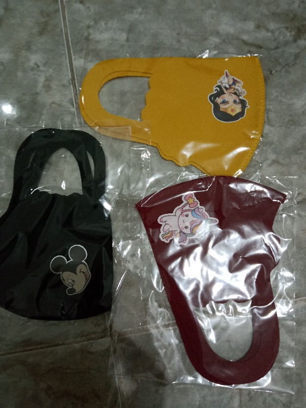 Masker Kain Anak Karakter/polos