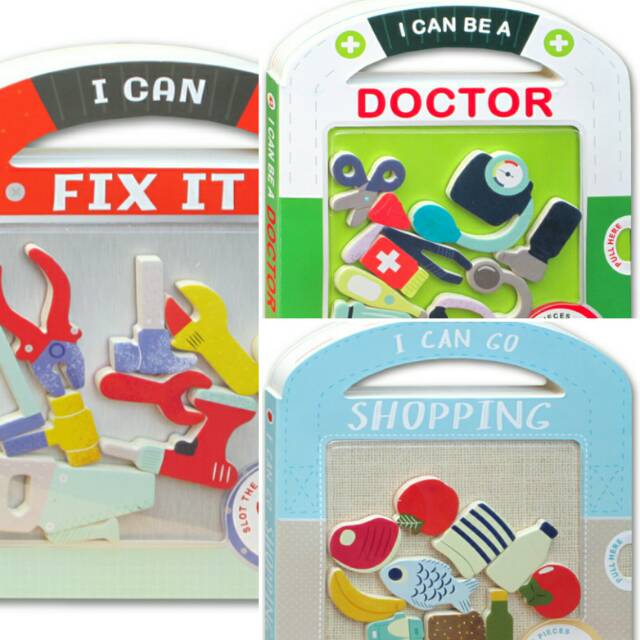 IVB BUKU ANAK BERMAIN ROLEPLAY : I CAN FIX IT, I CAN BE A DOCTOR, I CAN GO SHOPPING BOARD BOOK