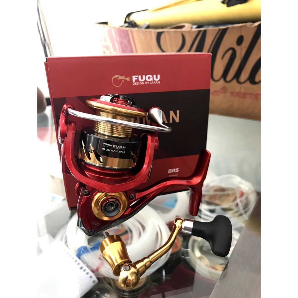 Reel pancing Fugu Ironman lengkap ukuran powerhandle gear 6.2:1