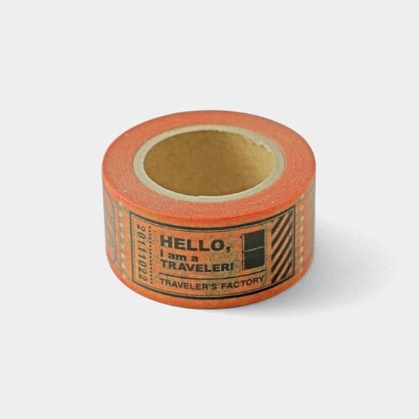 

Traveler's Factory Masking Tape Train Ticket Pattern Orange