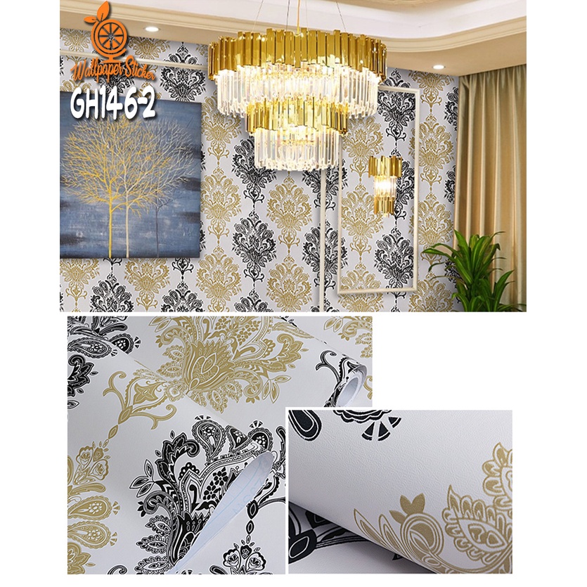 Wallpaper Dinding Ukuran 45cm X 9 Meter Wallstiker Motif Dan Karakter Stiker Dinding Ruang Tamu Wallpaper Kamar Tidur - WORLDDEKOR