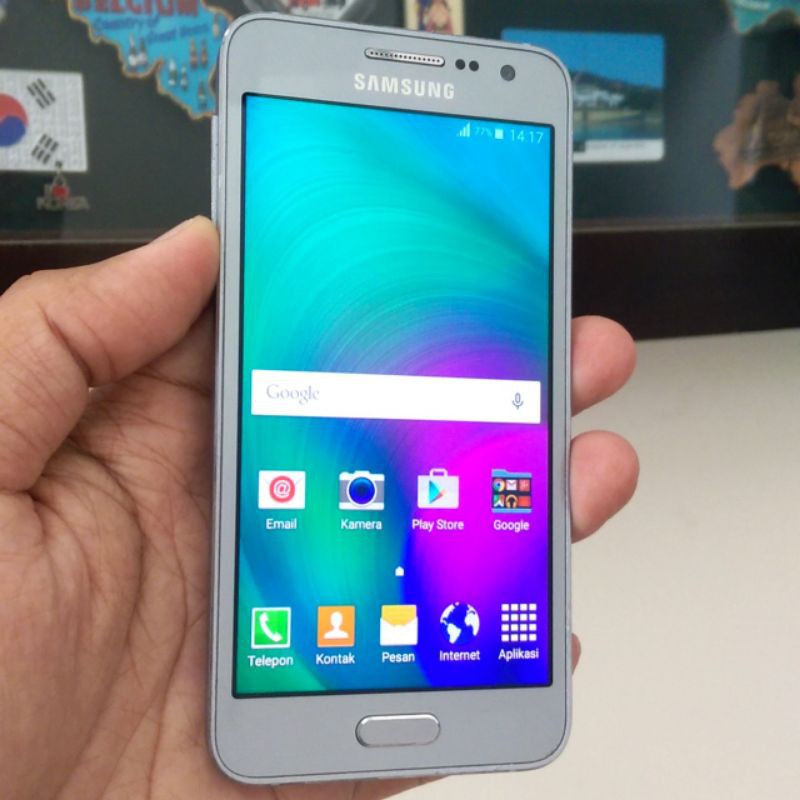 Samsung Galaxy A3 2015 Dual Sim Rom 16gb Layar Amoled Ex Garansi Resmi Sein Shopee Indonesia