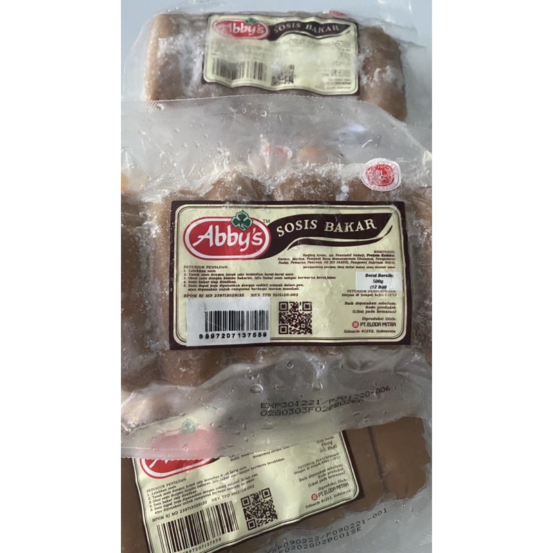ABBYS Sosis Bakar Mini Isi 12Pcs - 500Gr ( Bernardi Grup )