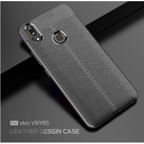 Case Autofocus Vivo Y81 V7 Vivo V9 Softcase Silikon Lembut Jelly Hitam lembut elegant black