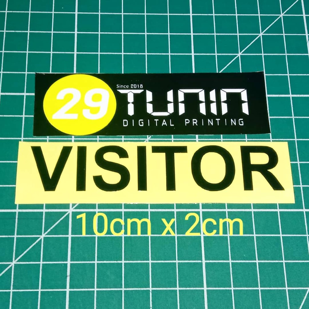 Sticker Cutting Helm Safety Visitor 2pcs
