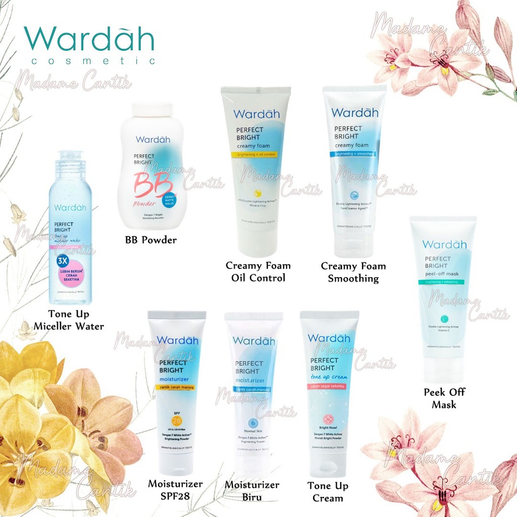 ✿ MADAME ✿ WARDAH PERFECT BRIGHT SERIES - MOISTURIZER TONE UP BPOM CREAMY FOAM