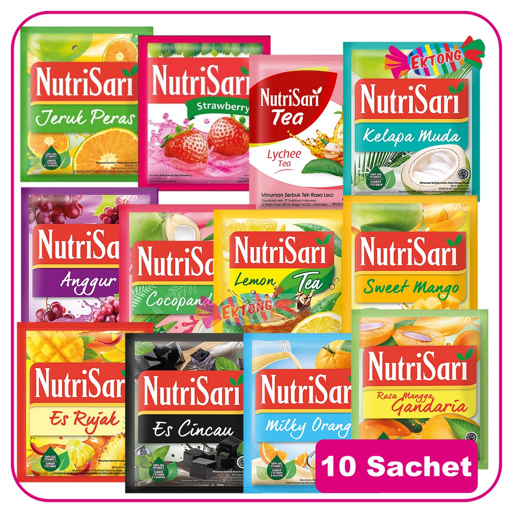 

NUTRISARI ANEKA RASA ( 10 SACHET x 11 GR )