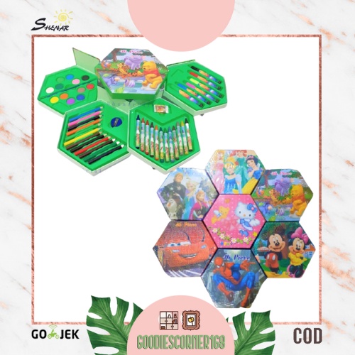 

SHENAR 46 PIECE CRAYON SET/ CRAYON MIXSET 46PC PENSIL WARNA OIL PASTEL SPIDOL BERTINGKAT FREE PENGHAPUS KUAS SERUT PENCIL/ CRAYON ALAT GAMBAR MEWARNAI MELUKIS CRAYON ANAK ANAK