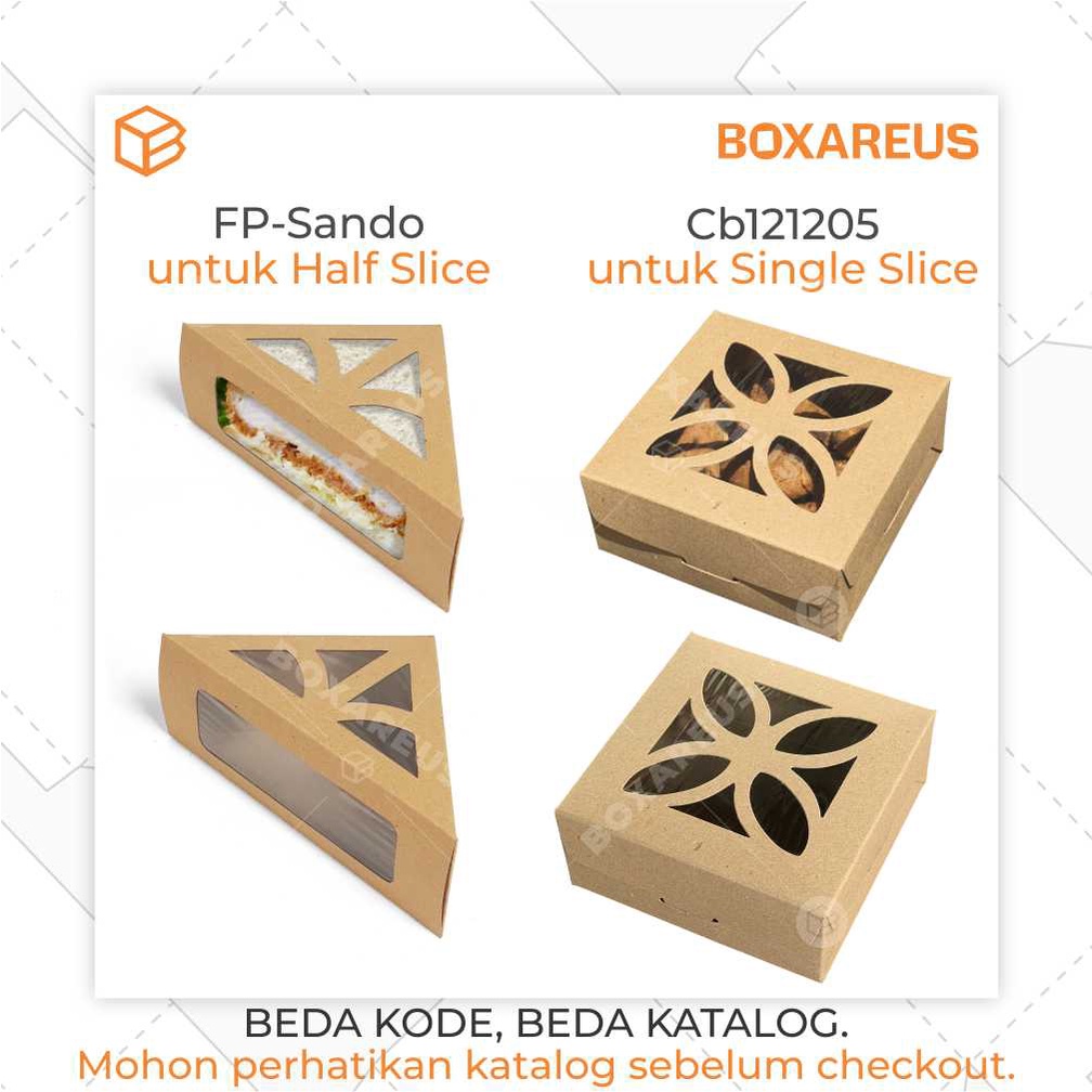 Sandwich Box Sando Packaging Toast Box Roti Bread | FP Sando