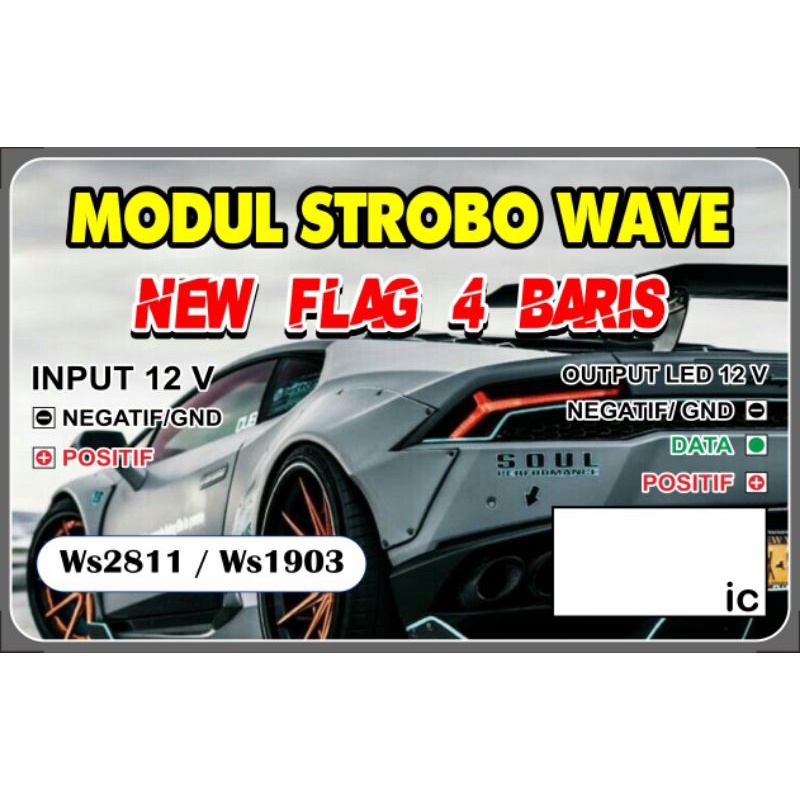 MODUL WAVE FLAG(BENDERA INA) 4BARIS WS2811 NEW