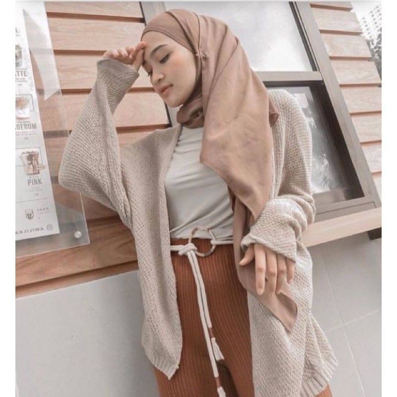 RAJUT OVERISZED BATWING CARDY KNIT / KARDIGAN KELELAWAR LOOCY