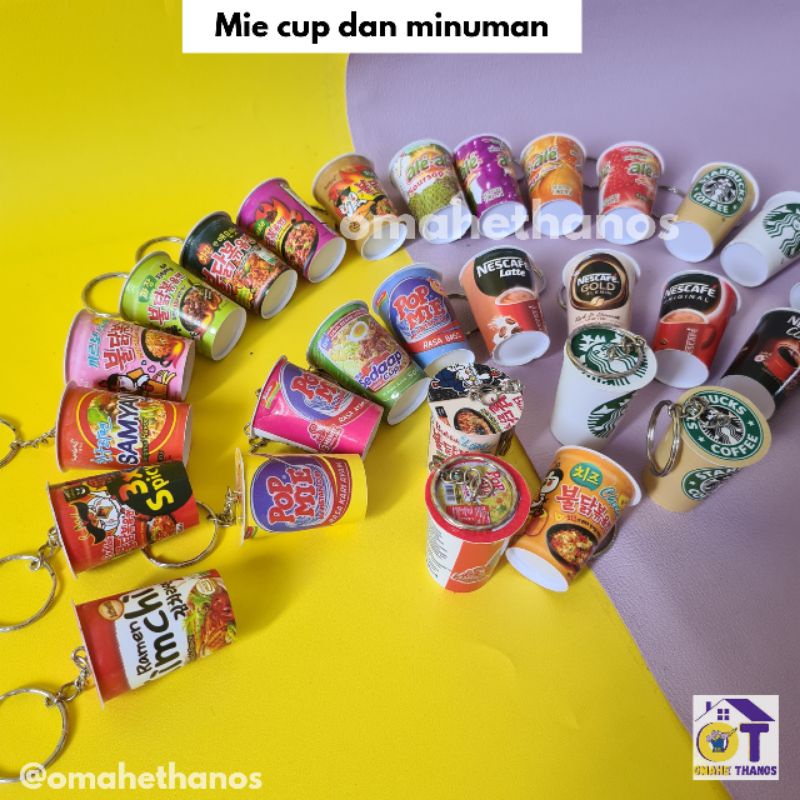 Aneka Gantungan Kunci Viral BISA PILIH MOTIF/gantungan replika miniatur snack/icecream/minuman/mie cup/samyang/boba/ganci snak/snek/rokok/eskrim/ganci unik/bts/gantungan kunci unik lucu murah kekinian/ganci seribuan/suvenir souvenir nikah murah-1