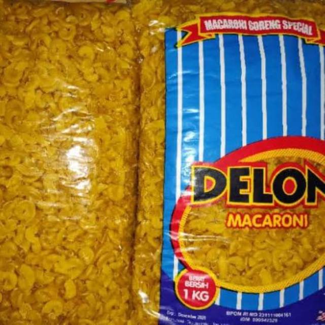 

Makaroni delon mentah biru