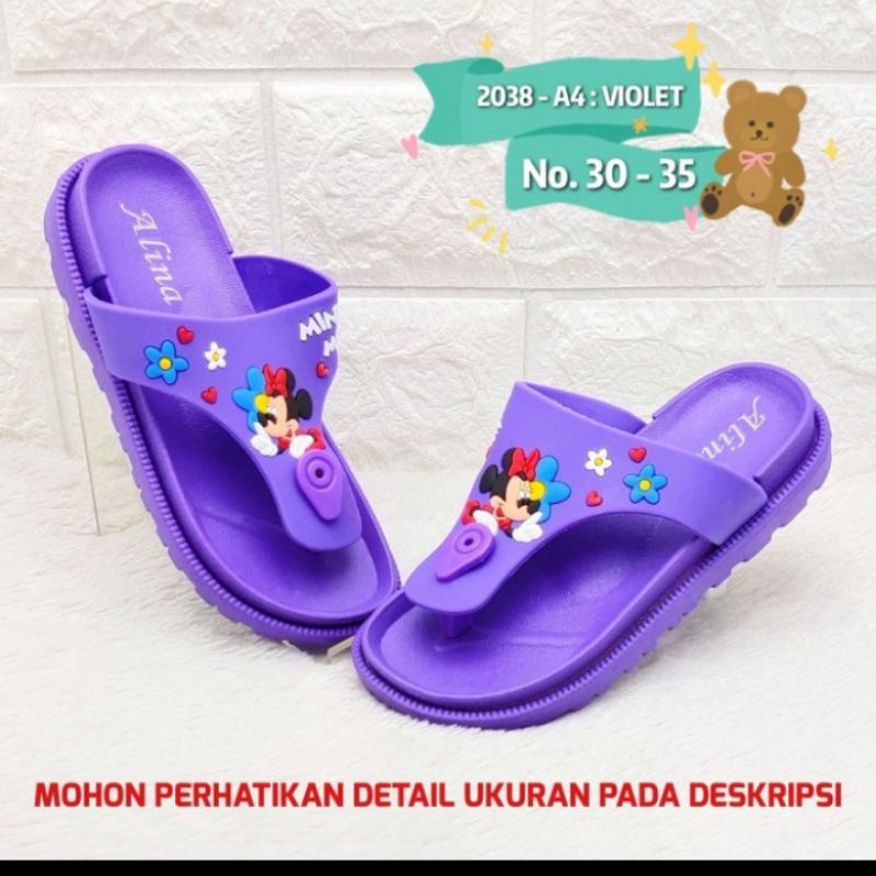 Sandal Jepit Anak Alina Import Bahan Karet Ringan Awet