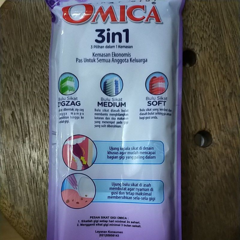 omica sikat gigi 3in1 (isi 3)