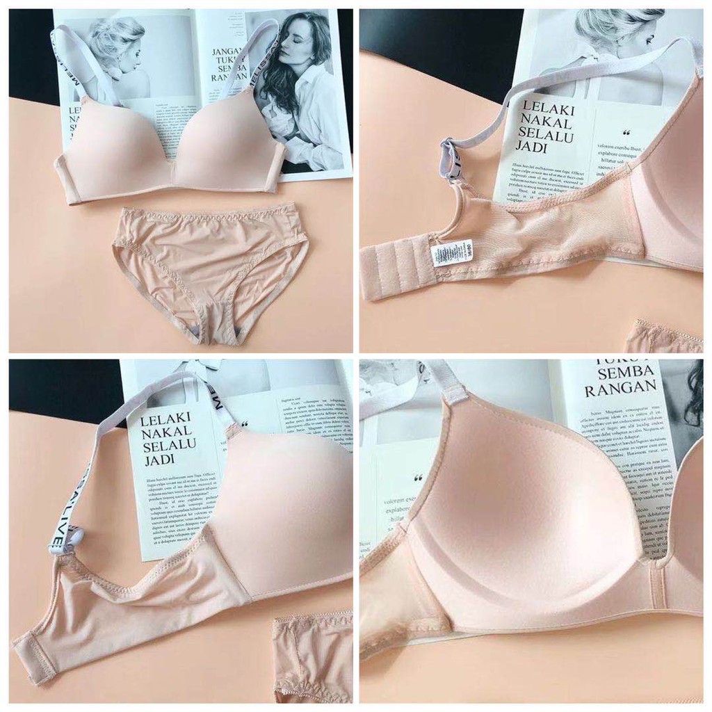 Bra Tanpa Strap Anti Selip Bahan Breathable Aneka Warna untuk Wanita push-up bra one-piece bra sexy