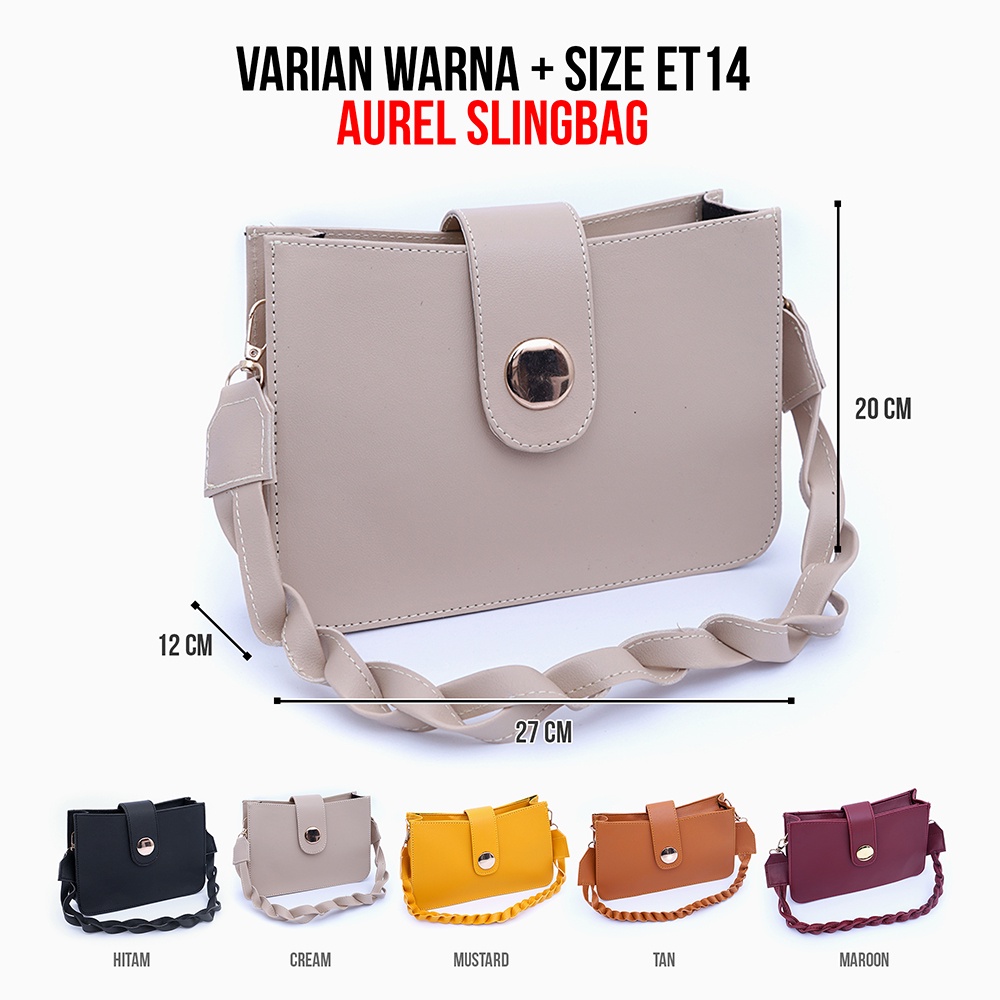 Tas Korea Cantik Fashion Sling Bag Shoulder Bag Wanita KODE (ET14)