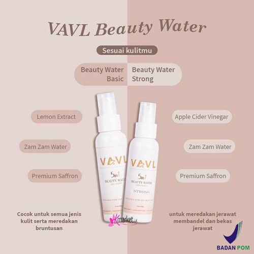 [BPOM] VAVL BEAUTY WATER ORI ZAMZAM SAFFRON SPRAY [Beauty Water Base | Beauty Water Strong]