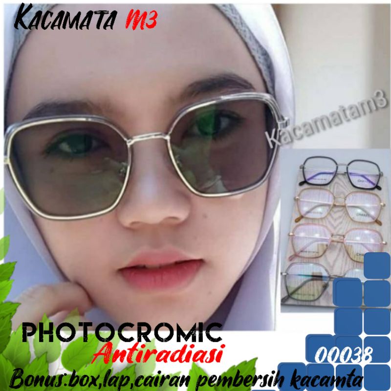 kacamata lensa photocromic antiradiasi boleh pilih yang blueray bisa normal minus plus cilinder tergantung permintaan sampai minus 5 cyl 2 harga masih sama tulis saja pesanan kaka di catatan saat order free box lap cairan pembersih kod 00038 size52-19-143