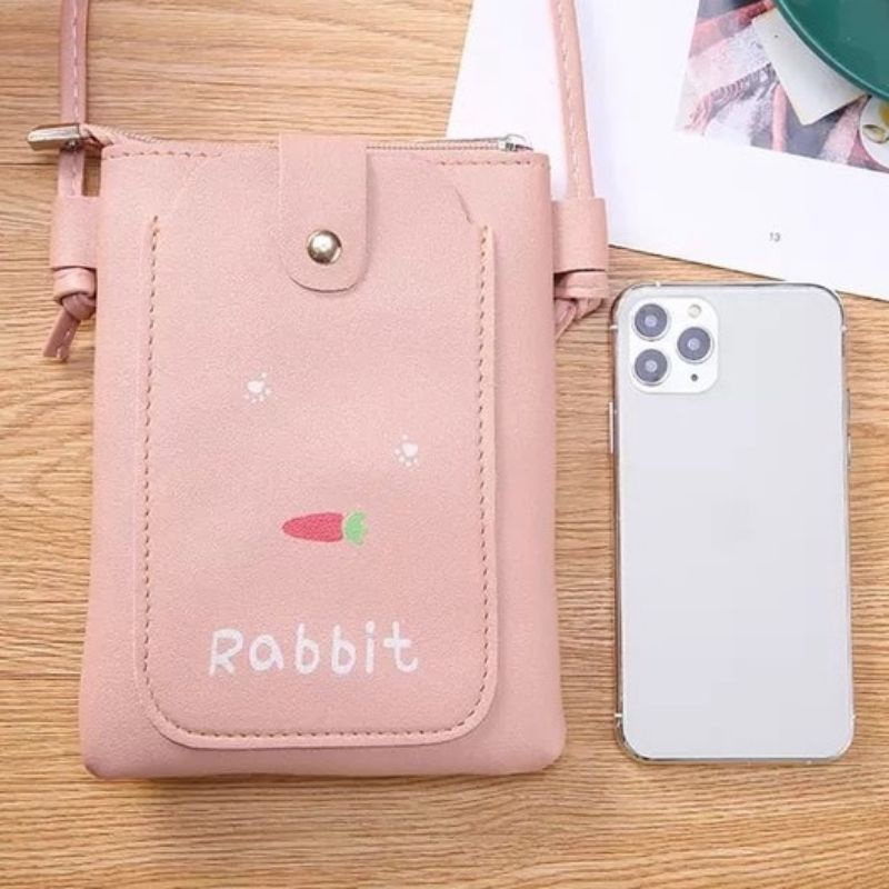 {HM} COD Tas Hp Plus Dompet Tas Wanita Rabbit Tas Selempang Perempuan Sling Bag Carrot Multifungsi I