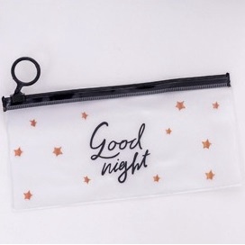 MOGYMOGY HL0074 Tempat Pensil Transparan Pouch Motif Lucu Serbaguna-E