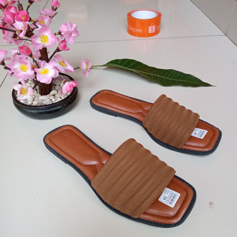 Sandal Flat Wanita , Sandal Rajut Import ERDEEM 13, Sandal Terbaru , Sandal Terviral