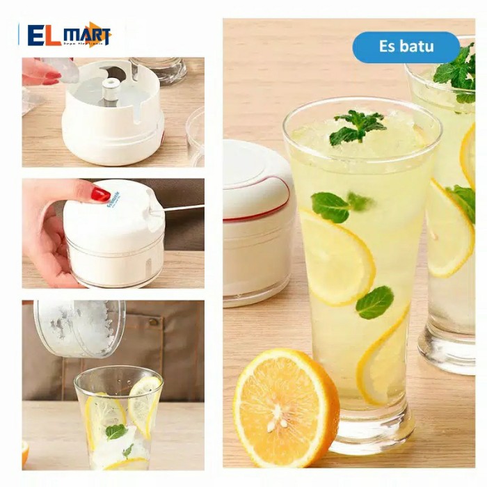 Elmart Mini Chopper Blender Penggiling Bumbu Daging Tarik Manual